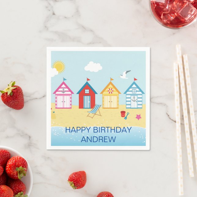 Beach Huts Napkin (Insitu)