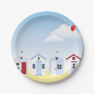 Beach Huts Paper Plates