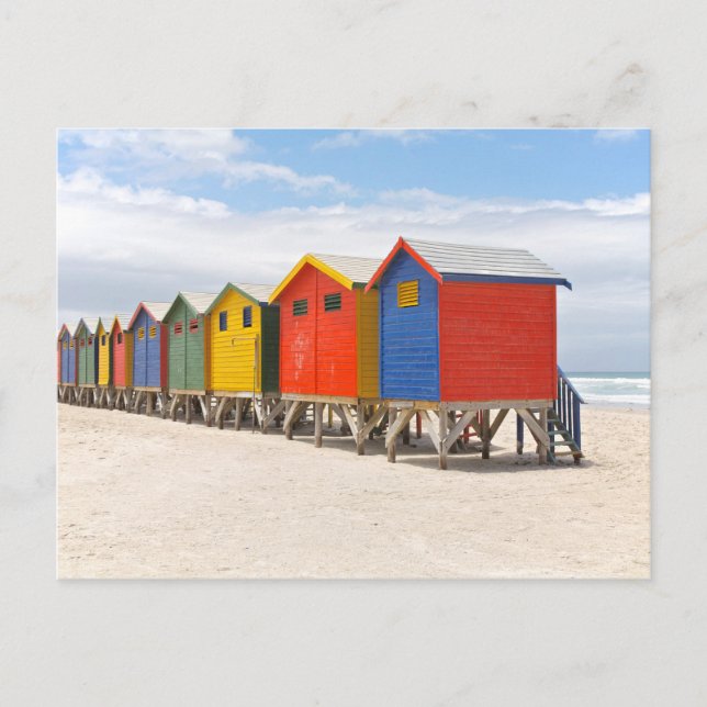 Beach Huts Postcard (Front)