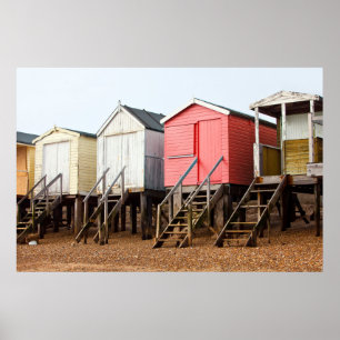 Beach Huts Poster