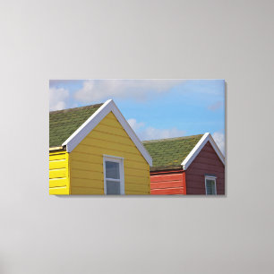 Beach Huts Southwold, England Canvas Print