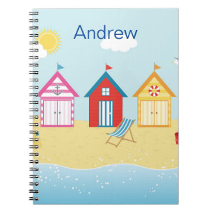 Beach Huts Spiral Photo Notebook
