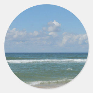Beach Image Classic Round Sticker