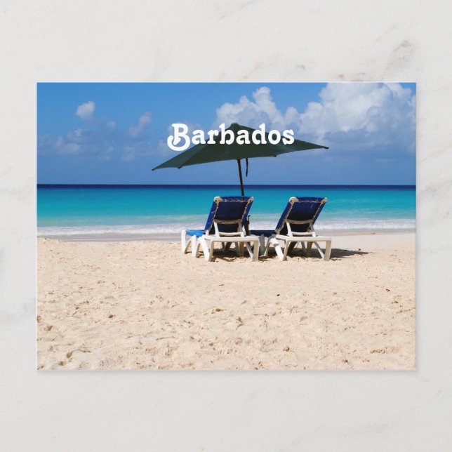 Beach in Barbados Postcard (Front)
