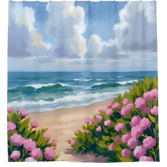 Beach in Bloom | Pink Hydrangea Oceanside Coastal (Front)