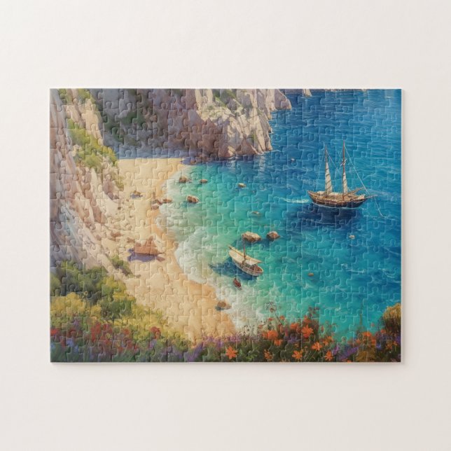Beach in Greece  Jigsaw Puzzle (Horizontal)