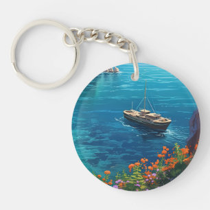 Beach in Greece Keychain