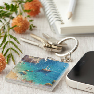 Beach in Greece Keychain