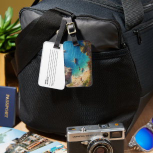 Beach in Greece  Luggage Tag