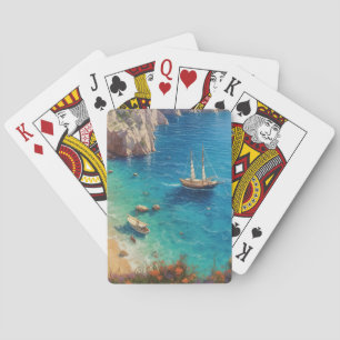 Beach in Greece  Playing Cards