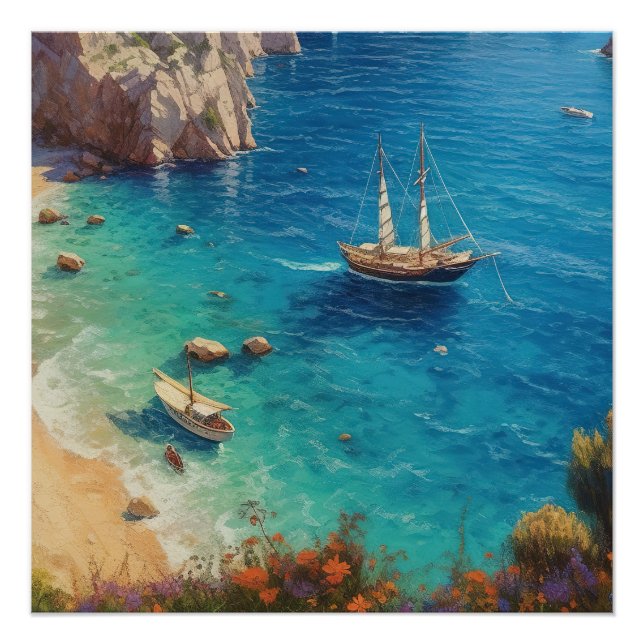 Beach in Greece  Poster (Front)