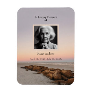 Beach In Loving Memory Funeral Magnet