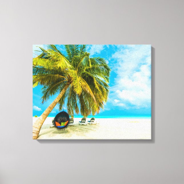 Beach in Maldives canvas print 1 (Front)