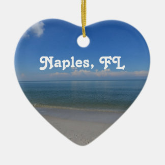 Beach in Naples Ceramic Ornament
