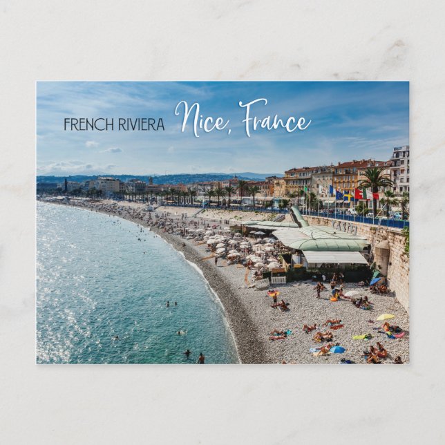 Beach in Nice, France Postcard (Front)