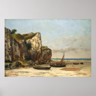 Beach in Normandy - Gustave Courbet Fine Art Poster