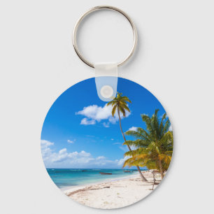 Beach in Saona Dominican Republic Keychain