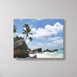 beach in Seychelles Canvas Print