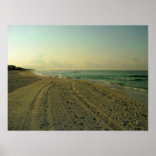 Beach in the Morning Poster (Front)