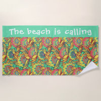 Beach is Calling Key West Floral Pattern