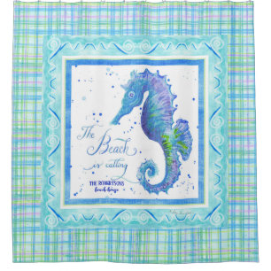 Beach is Calling Seahorse Ocean Decor Watercolor