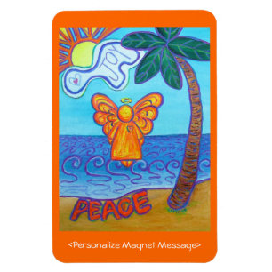 Beach Joy Angel Custom Art Personalized Magnets
