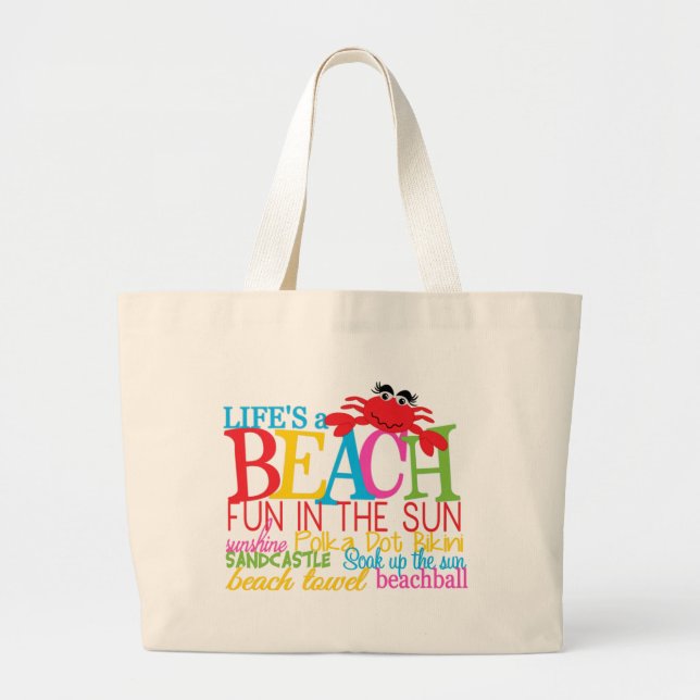 Beach  Jumbo Tote (Front)