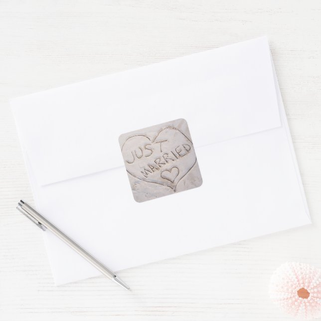 Beach Just Married Envelope Seal (Envelope)