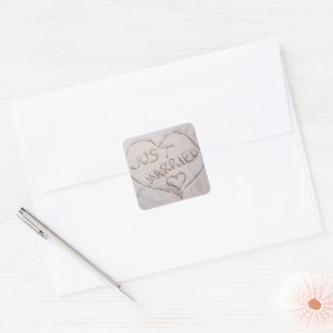 Beach Just Married Envelope Seal