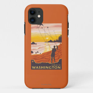 Beach & Kites - Ilwaco, Washington iPhone 11 Case