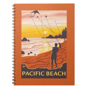 Beach & Kites - Pacific Beach, Washington Notebook