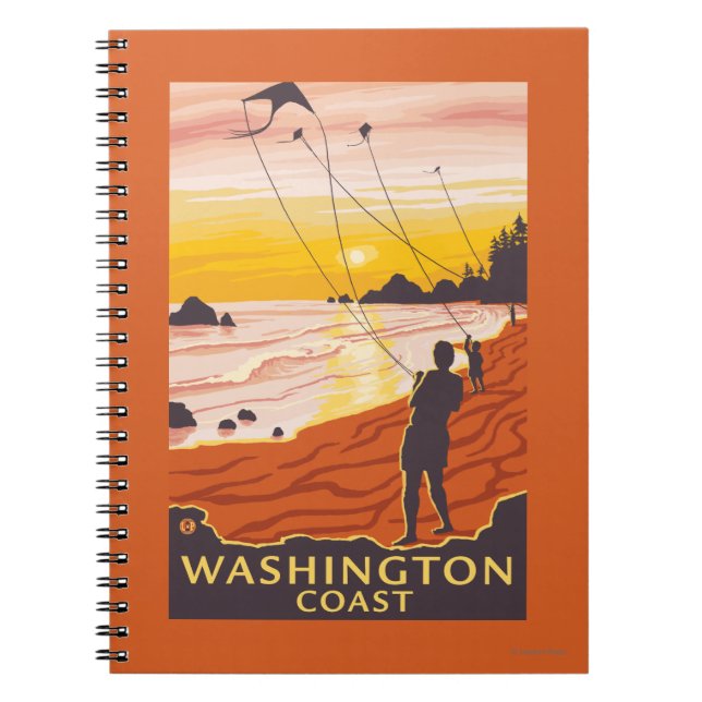 Beach & Kites - Washington Coast Notebook (Front)