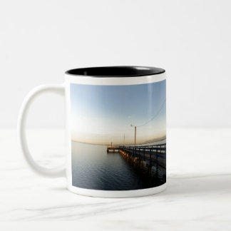 Beach landscape photography at crescent beach Two-Tone coffee mug