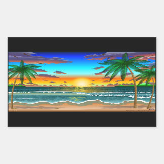Beach Landscape scenery sticker