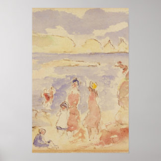 Beach Landscape Sketch Art Poster