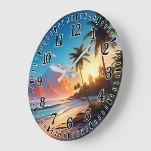 Beach large clock