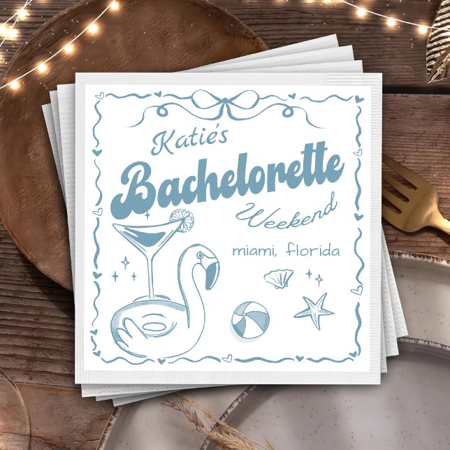 Beach Last Toast Bachelorette Party Napkins (Creator Uploaded)