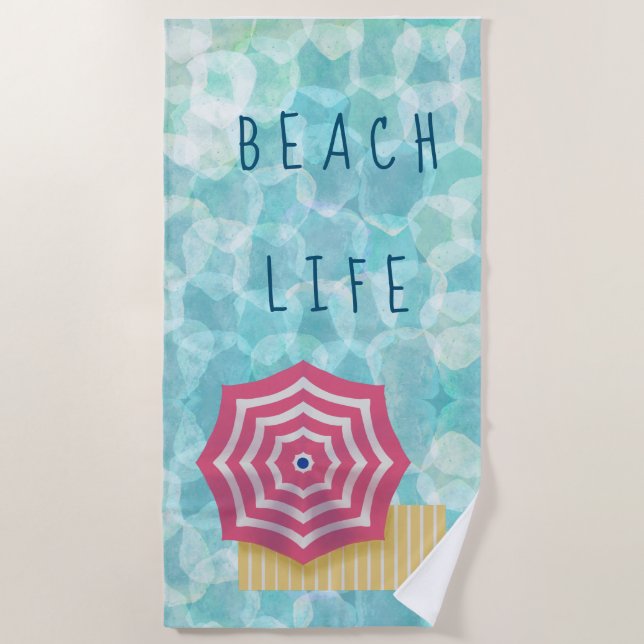 Beach Life Beach Towel (Front)