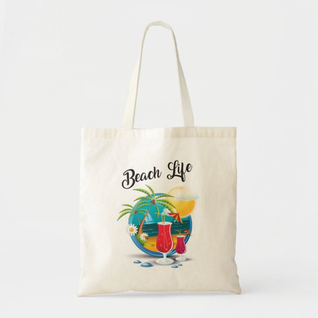 Beach Life Budget Tote (Front)