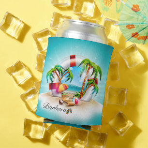 Beach Life Can Cooler
