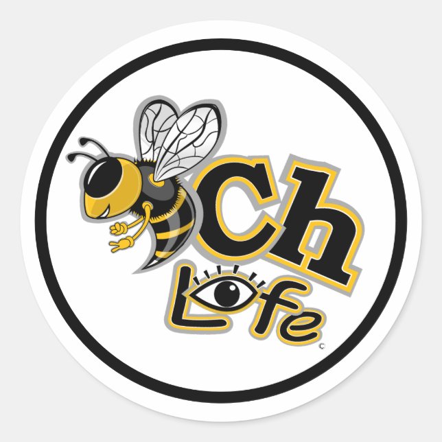 BEACH LIFE CLASSIC ROUND STICKER (Front)