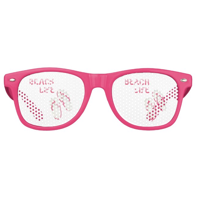 Beach Life Flip Flops Retro Sunglasses (Front)