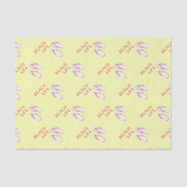 Beach Life Flip Flops Tissue Paper (Front)