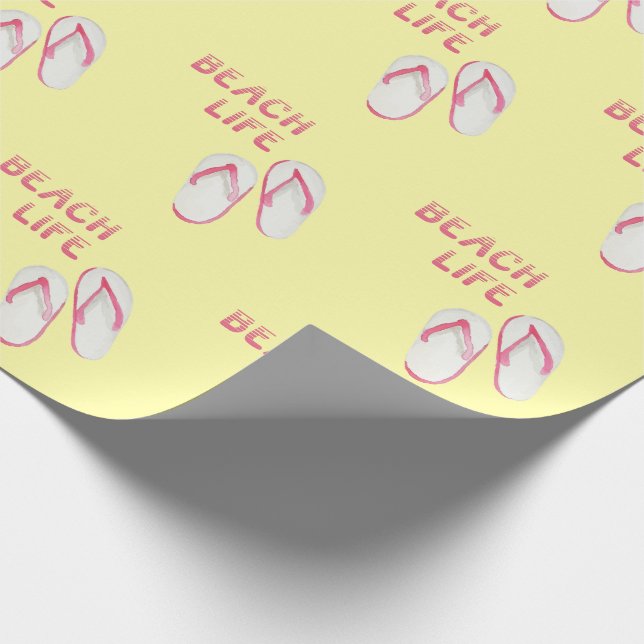 Beach Life Flip Flops Wrapping Paper (Corner)