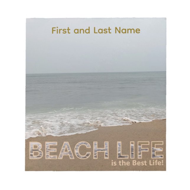 Beach Life is the Best Life - Bloc-notes côtier (Devant)