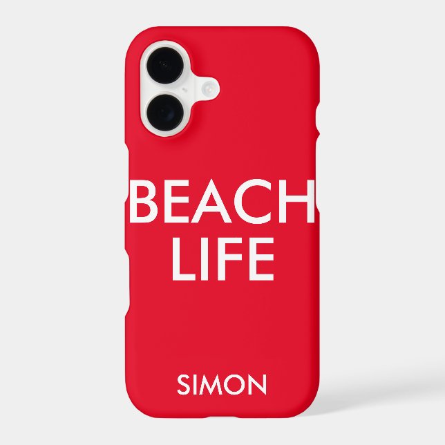 Beach Life Lifeguard Gift Red (Back)