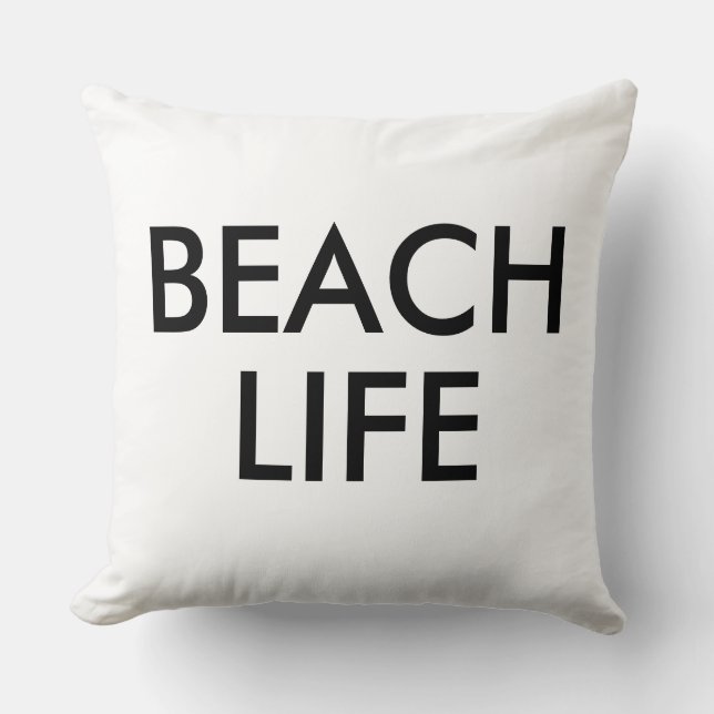 Beach Life Lifeguard Gift Throw Pillow (Front)