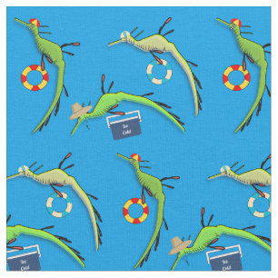 Beach life of Weedy Sea Dragons Fabric