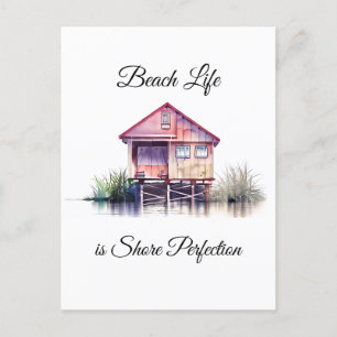 Beach Life Pun   Just Saying Hi Personalized Postcard