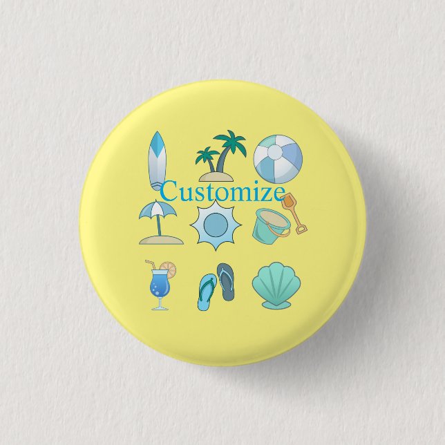 Beach Life Things Thunder_Cove   1 Inch Round Button (Front)